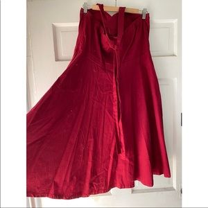 Burgundy halter dress